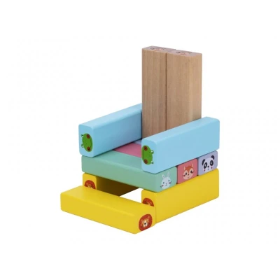 Turn din lemn Jenga cu animale